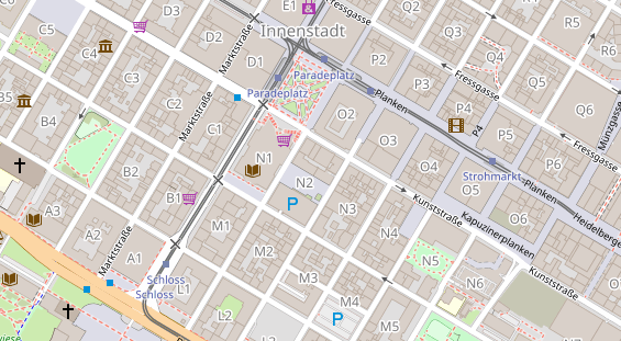 Restaurant auf Karte