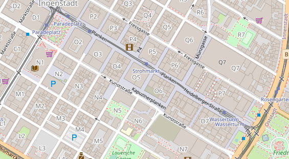 Restaurant auf Karte