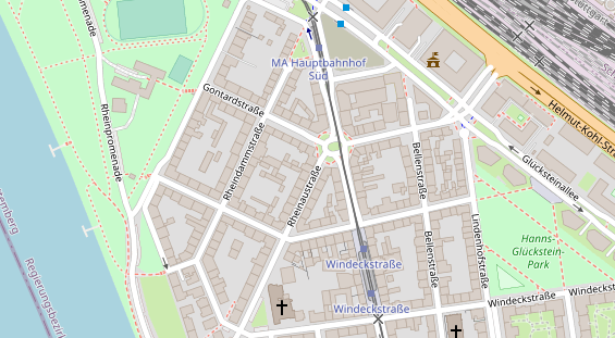 Restaurant auf Karte