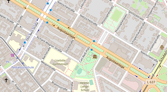 Restaurant auf Karte