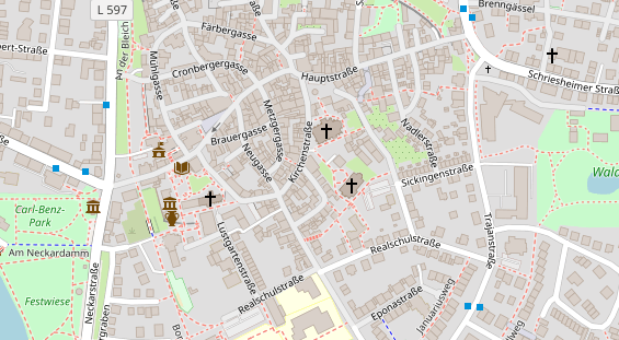 Restaurant auf Karte