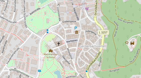 Restaurant auf Karte