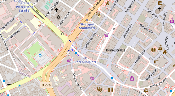 Restaurant auf Karte