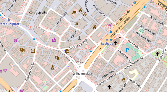 Restaurant auf Karte