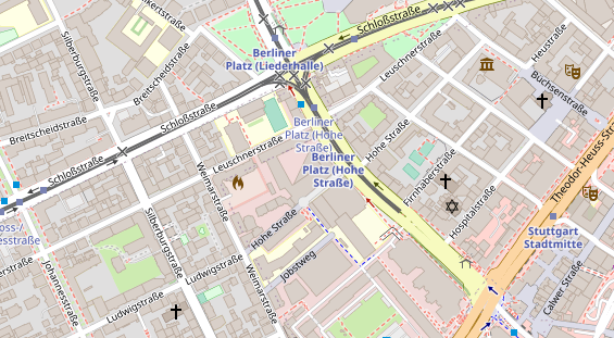 Restaurant auf Karte