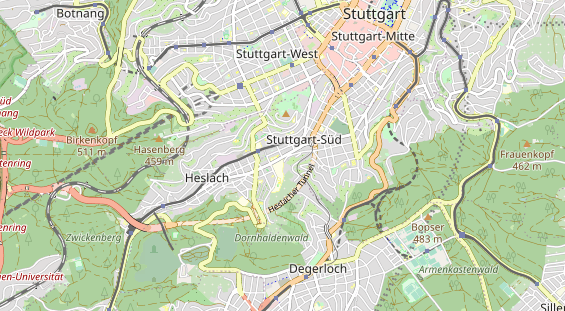 Restaurant auf Karte