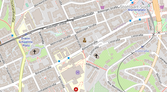 Restaurant auf Karte