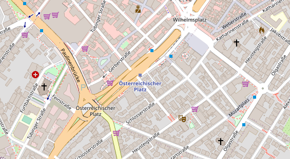 Restaurant auf Karte