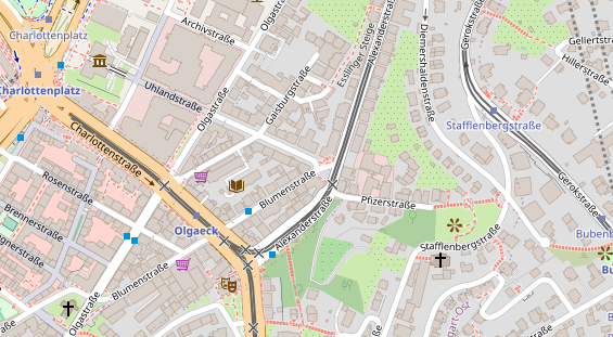 Restaurant auf Karte