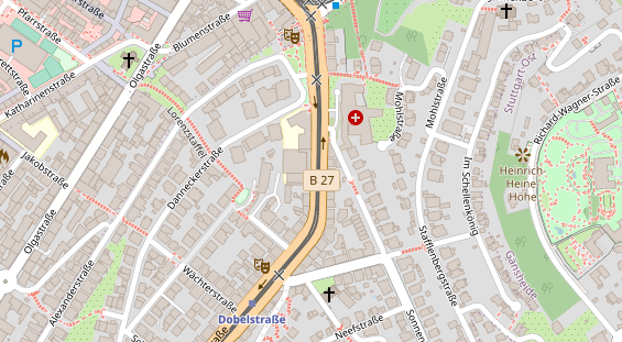 Restaurant auf Karte