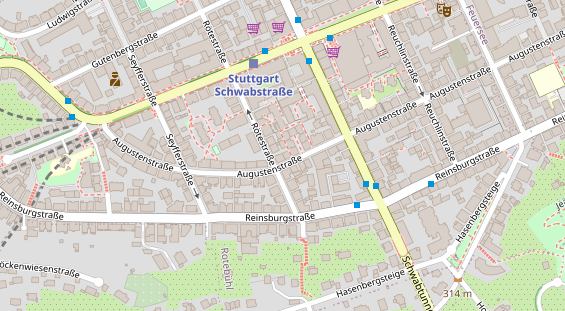 Restaurant auf Karte