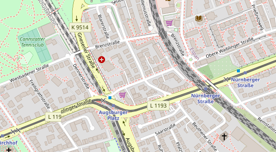 Restaurant auf Karte