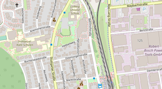 Restaurant auf Karte