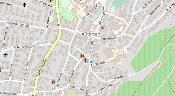 Restaurant auf Karte