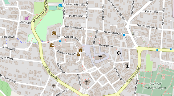 Restaurant auf Karte