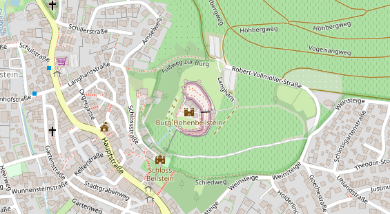 Restaurant auf Karte