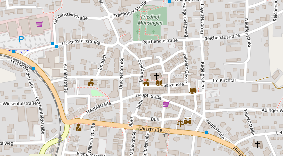 Restaurant auf Karte