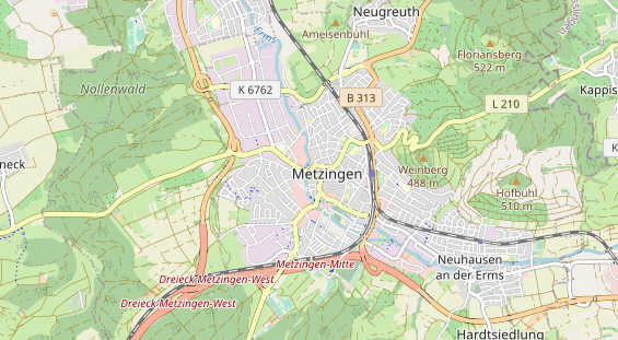 Restaurant auf Karte