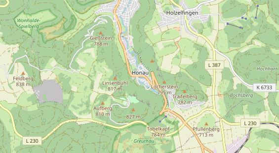 Restaurant auf Karte