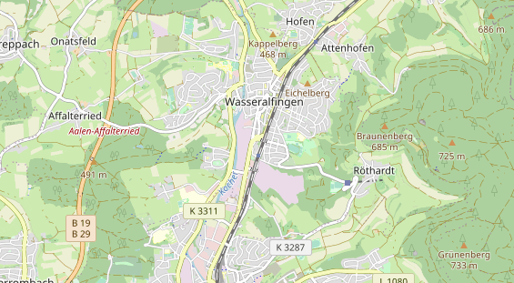 Restaurant auf Karte