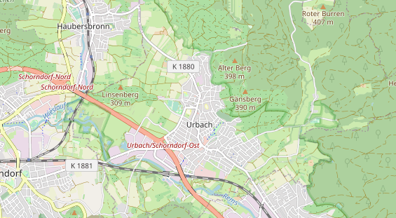 Restaurant auf Karte