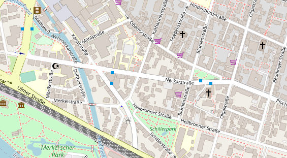 Restaurant auf Karte