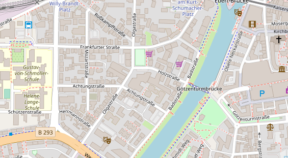 Restaurant auf Karte