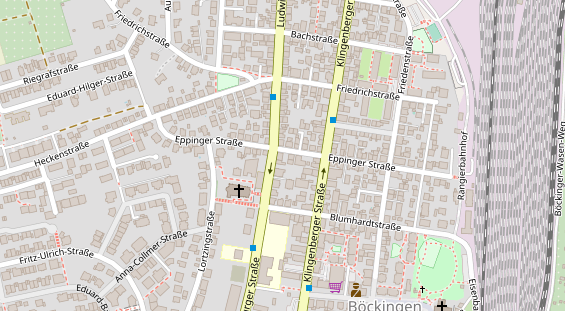 Restaurant auf Karte