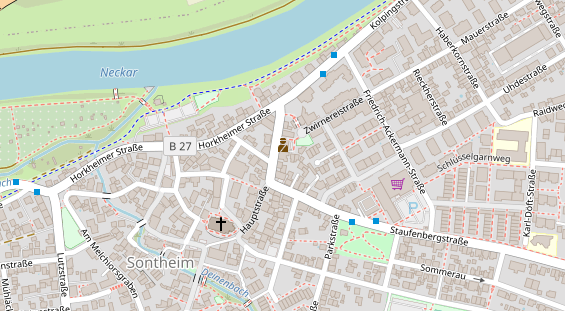 Restaurant auf Karte