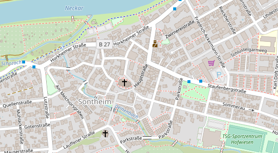 Restaurant auf Karte