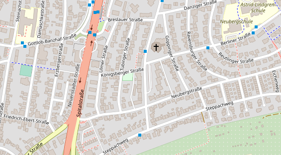 Restaurant auf Karte