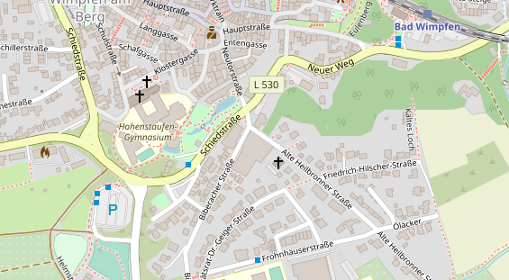 Restaurant auf Karte