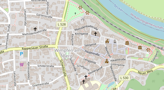 Restaurant auf Karte