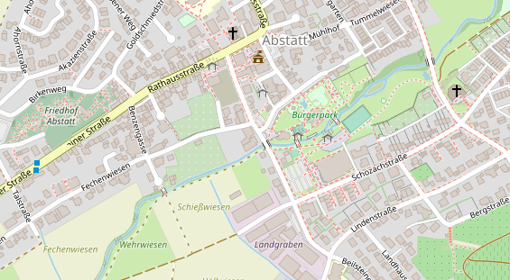 Restaurant auf Karte