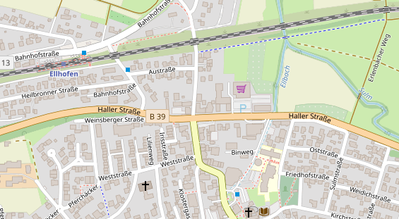 Restaurant auf Karte