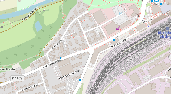 Restaurant auf Karte