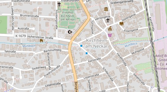 Restaurant auf Karte