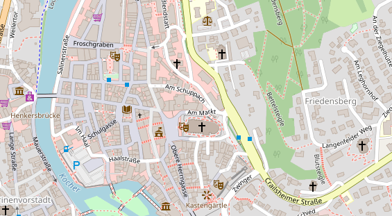 Restaurant auf Karte