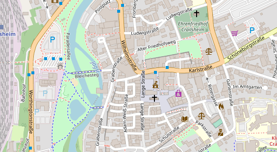 Restaurant auf Karte