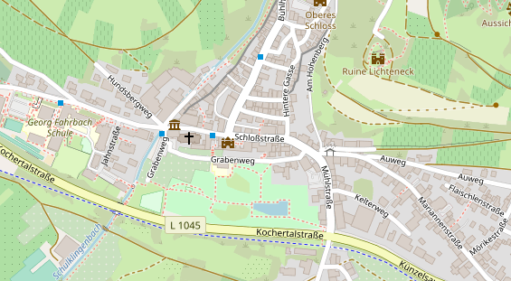 Restaurant auf Karte