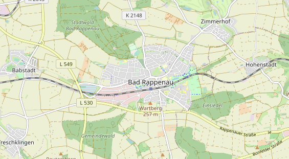 Restaurant auf Karte