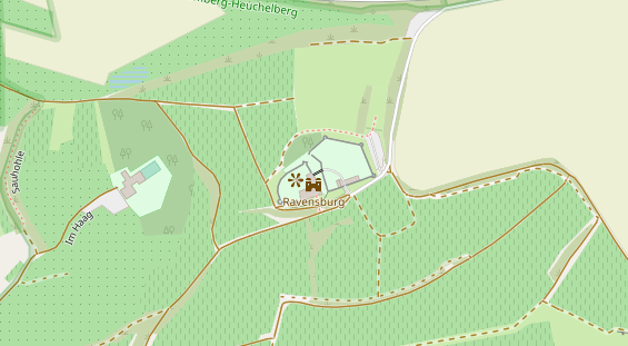 Restaurant auf Karte