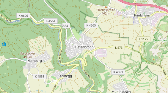 Restaurant auf Karte