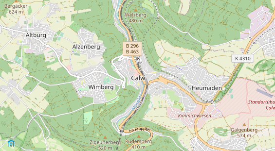 Restaurant auf Karte