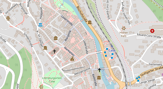 Restaurant auf Karte