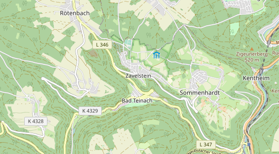 Restaurant auf Karte