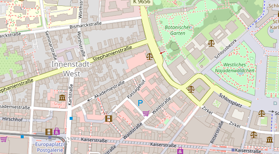 Restaurant auf Karte