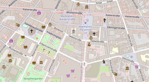 Restaurant auf Karte