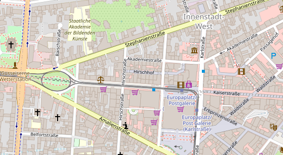 Restaurant auf Karte