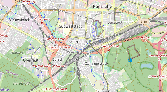 Restaurant auf Karte